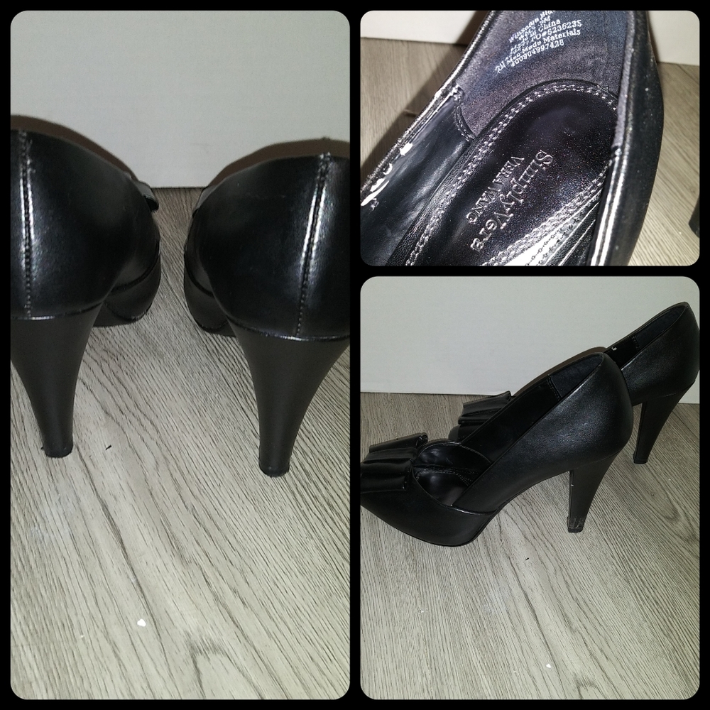 Black Open Toe Heel